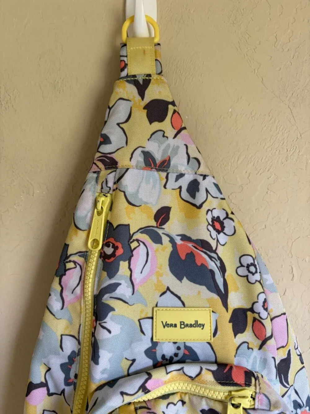 Vera Bradley Reactive Sling Sunny Garden Yellow Floral Backpack